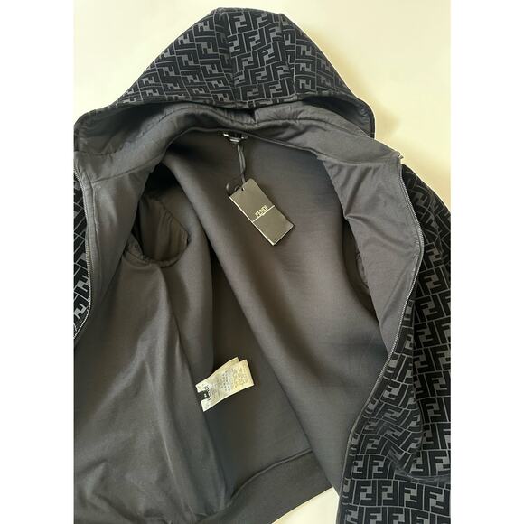 Fendi FF Bloauson Woven Fabric Jacket with Hoodie 44 US (54 Euro) IT NWT $3000 - Picture 12 of 15